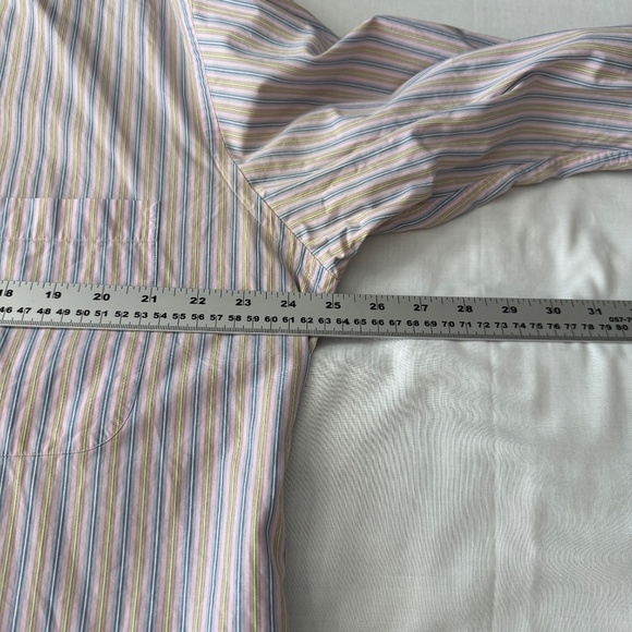 Robert Talbott Men's Long Sleeve Button Up Shirt Single‎ Pocket Multicolor Large - Picture 10 of 14